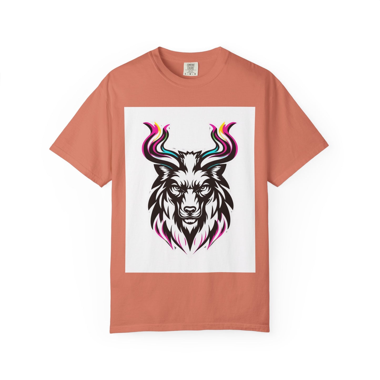 Colorful Graphic Tee with Animal Design, Unisex Garment-Dyed T-Shirt, Casual Wear, Gift for Animal Lovers, Summer Fashion