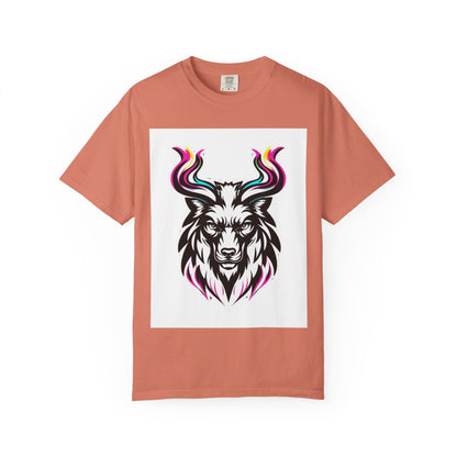 Colorful Graphic Tee with Animal Design, Unisex Garment-Dyed T-Shirt, Casual Wear, Gift for Animal Lovers, Summer Fashion