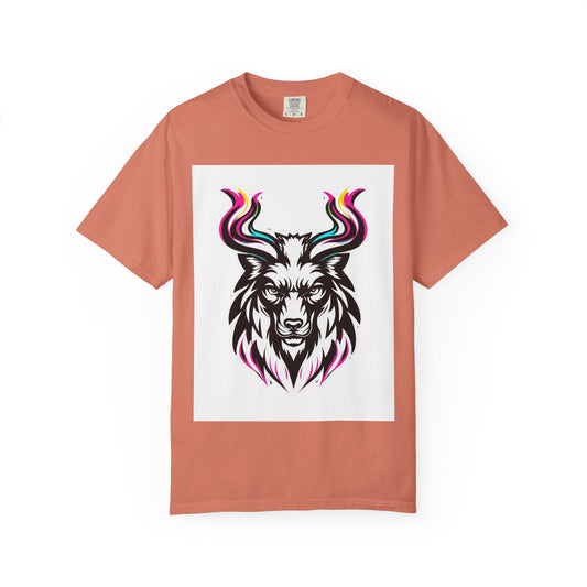 Colorful Graphic Tee with Animal Design, Unisex Garment-Dyed T-Shirt, Casual Wear, Gift for Animal Lovers, Summer Fashion