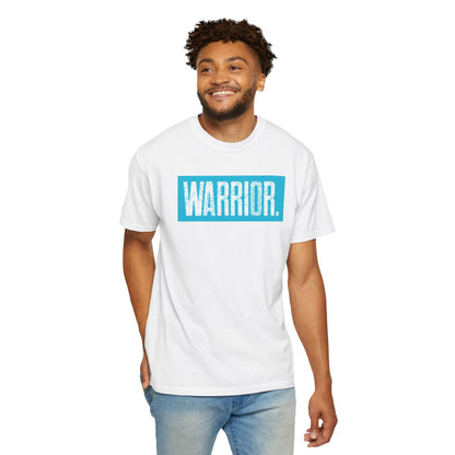 Warrior Graphic T-Shirt — Bold Blue Box Logo Tee