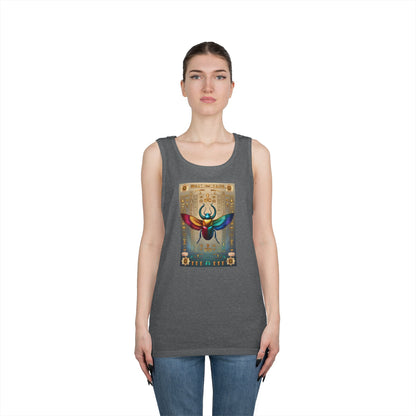 Vibrant Scarab Tank Top for Creatives, Unisex Fashion, Graphic Tees, Summer Wardrobe Essential, Unique Gift Idea