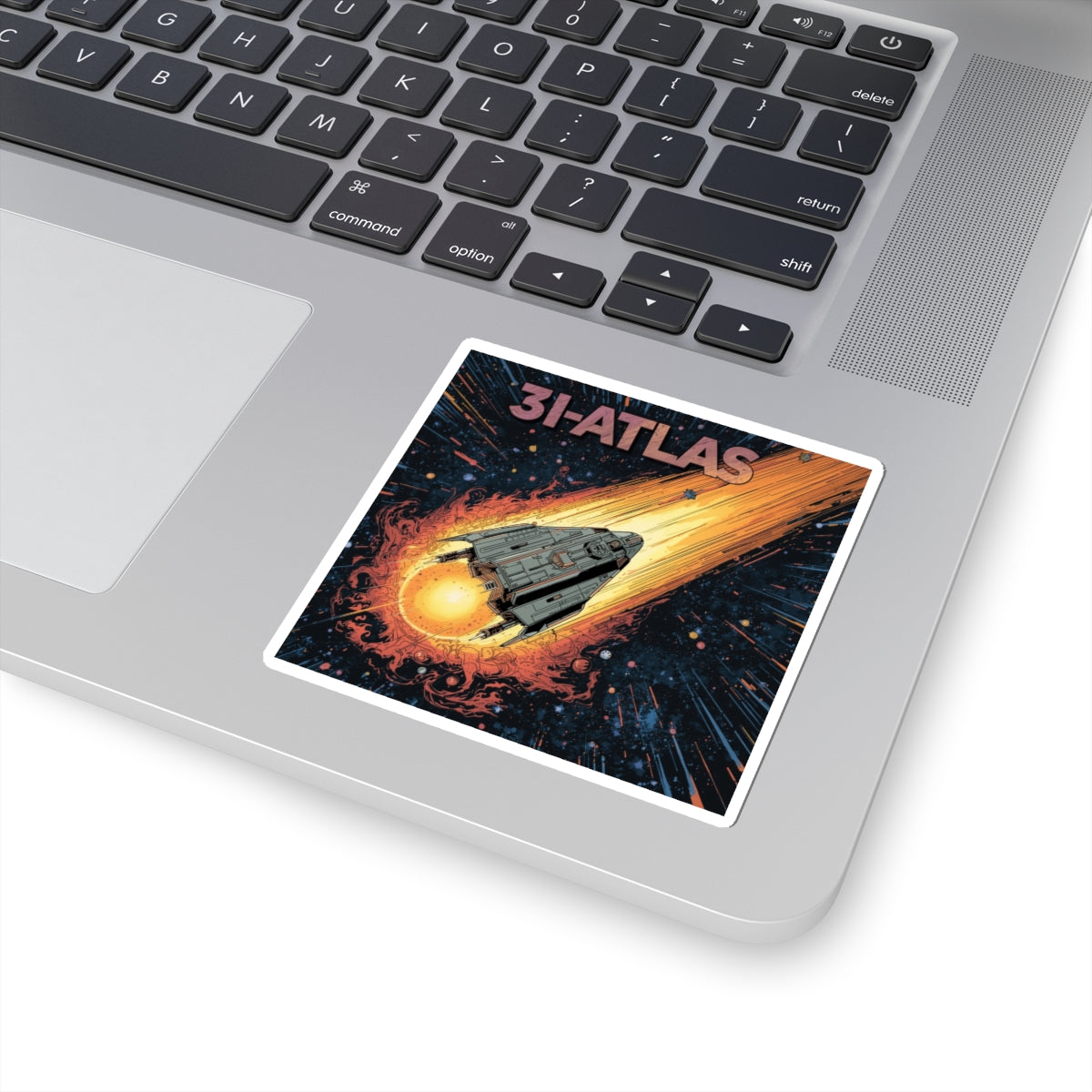 31-ATLAS Retro Sci‑Fi Kiss-Cut Sticker