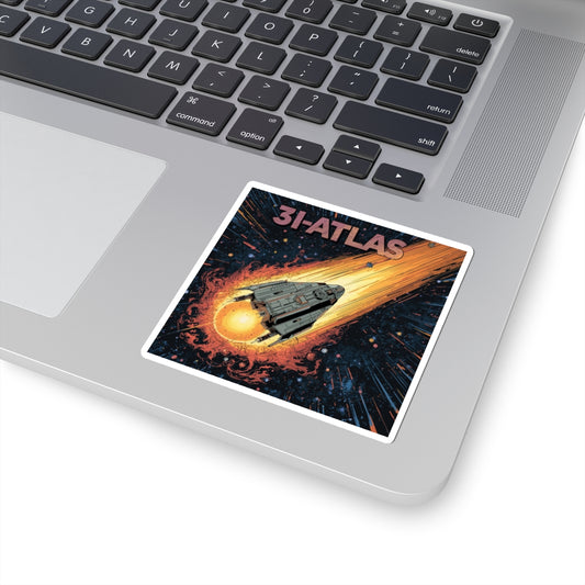 31-ATLAS Retro Sci‑Fi Kiss-Cut Sticker
