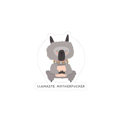 Llamaste Motherfucker Kiss-Cut Sticker — Funny Yoga Llama Vinyl Decal