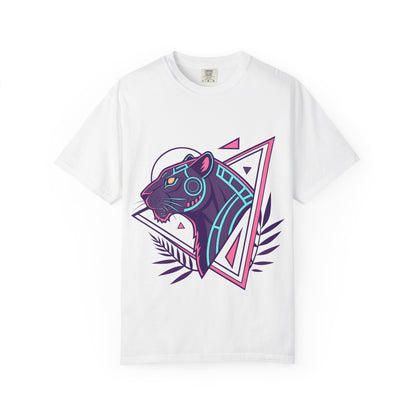 Cyber Panther Neon Techwear T-Shirt Futuristic Street Style Graphic Tee cyberpunk panther shirt