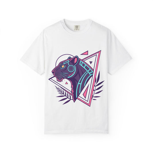 Cyber Panther Neon Techwear T-Shirt Futuristic Street Style Graphic Tee cyberpunk panther shirt