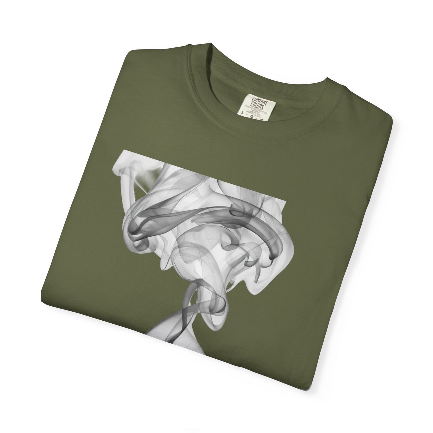 Smoke Art T-Shirt — Minimal Monochrome Smoke Print Tee