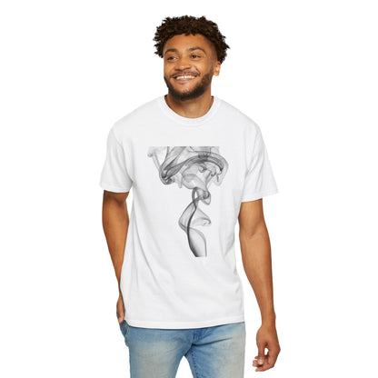 Smoke Art T-Shirt — Minimal Monochrome Smoke Print Tee