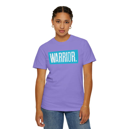 Warrior Graphic T-Shirt — Bold Blue Box Logo Tee