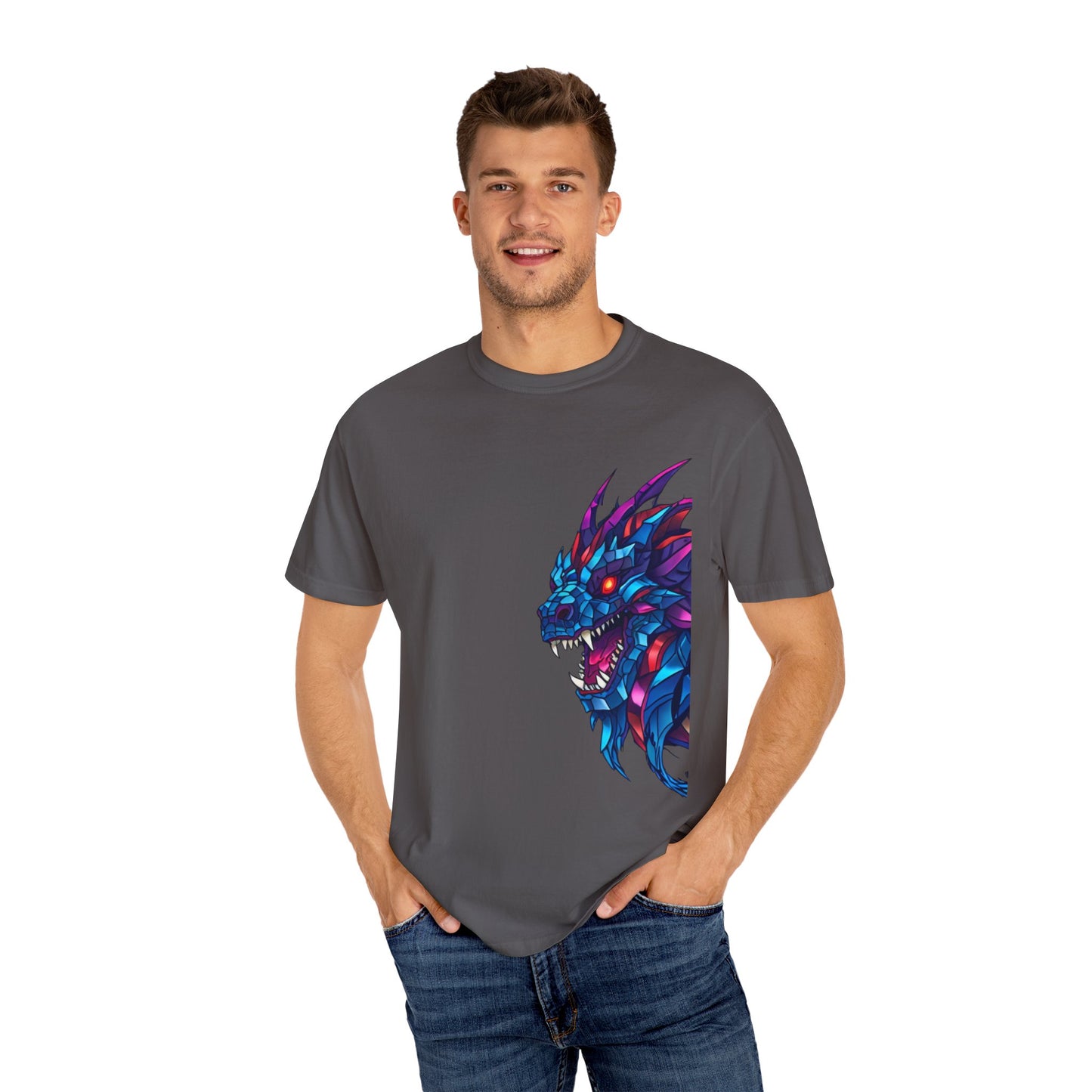 Vibrant Dragon Graphic T-Shirt, Unisex Apparel, Casual Wear, Gift for Gamers, Festival Fashion, Anime Enthusiasts