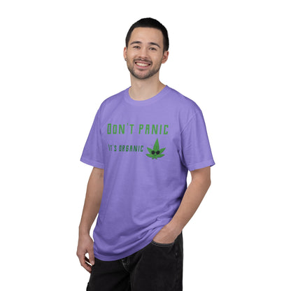 Don't Panic It's Organic T-Shirt — Funny Cannabis Leaf Tee