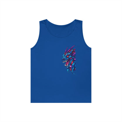 Fierce Lion Graphic Tank Top, Unisex Heavy Cotton Sleeveless Tee, Festival Wear, Summer Style, Gift for Animal Lovers