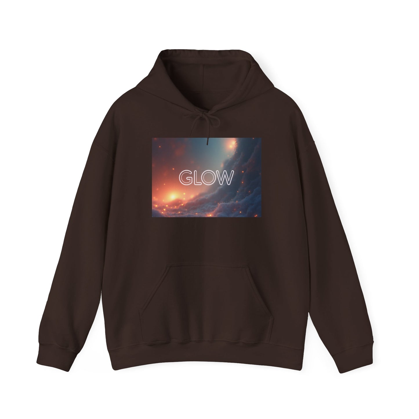 Glow Space Hoodie — Cosmic Typography Pullover