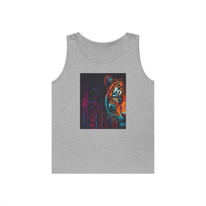 Fierce Tiger Graphic Tank Top - Unisex Summer Wear, Workout Top, Festival Outfit, Streetwear, Animal Lover Gift