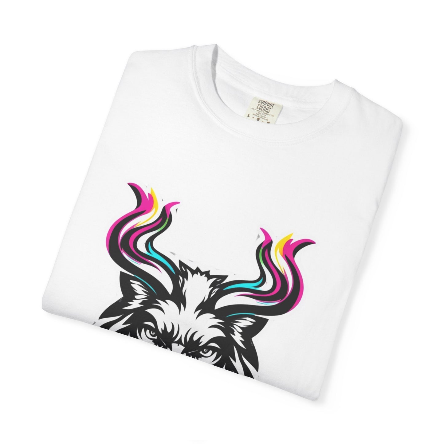 Colorful Graphic Tee with Animal Design, Unisex Garment-Dyed T-Shirt, Casual Wear, Gift for Animal Lovers, Summer Fashion