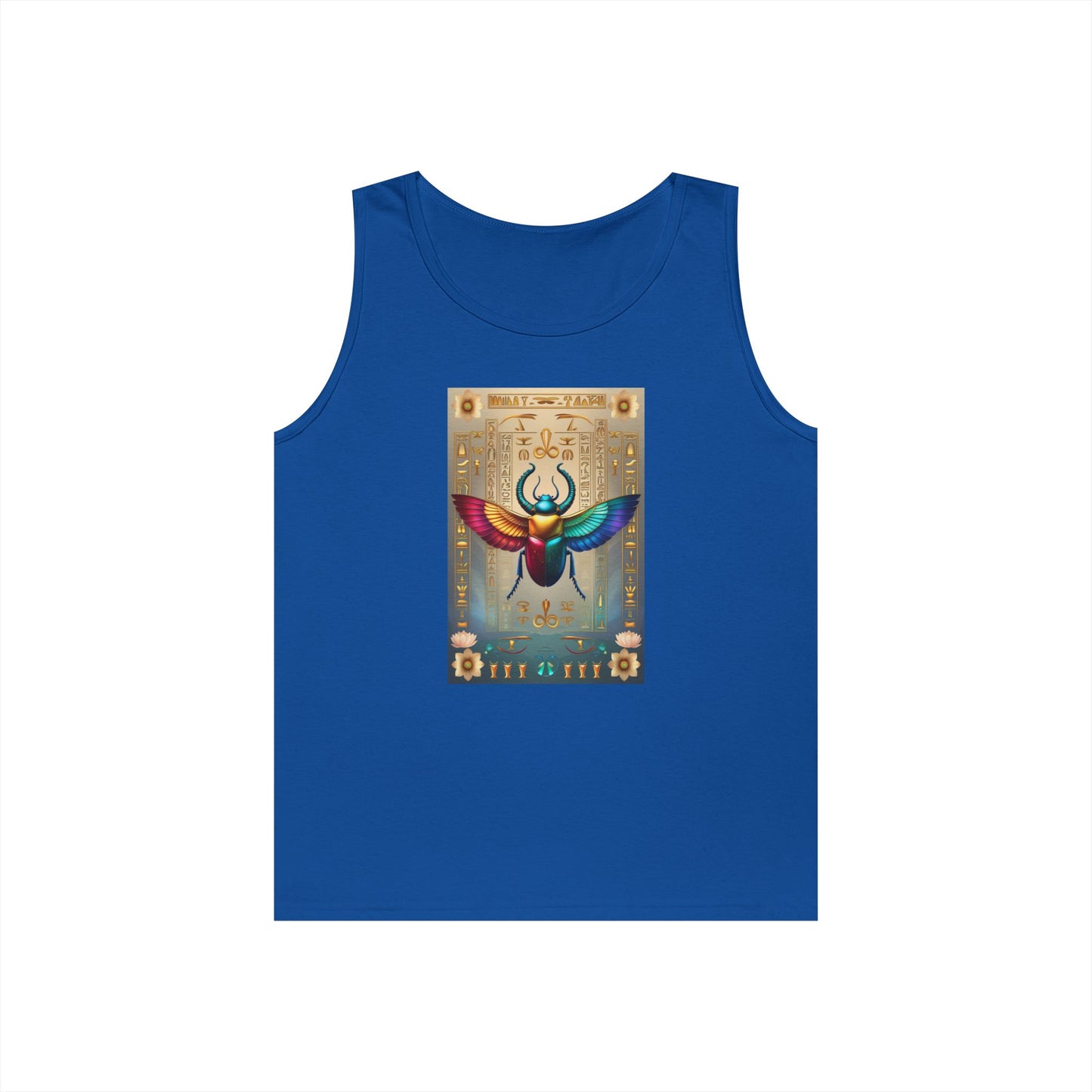 Vibrant Scarab Tank Top for Creatives, Unisex Fashion, Graphic Tees, Summer Wardrobe Essential, Unique Gift Idea