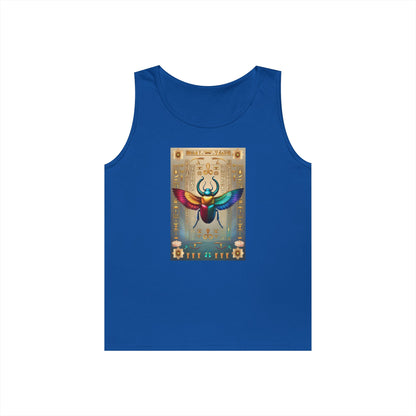 Vibrant Scarab Tank Top for Creatives, Unisex Fashion, Graphic Tees, Summer Wardrobe Essential, Unique Gift Idea