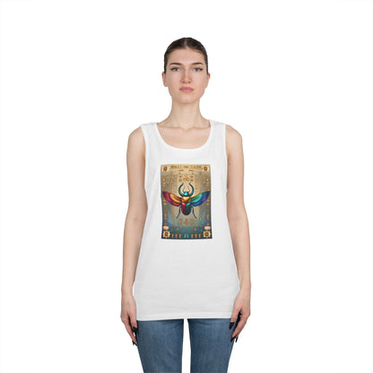Vibrant Scarab Tank Top for Creatives, Unisex Fashion, Graphic Tees, Summer Wardrobe Essential, Unique Gift Idea