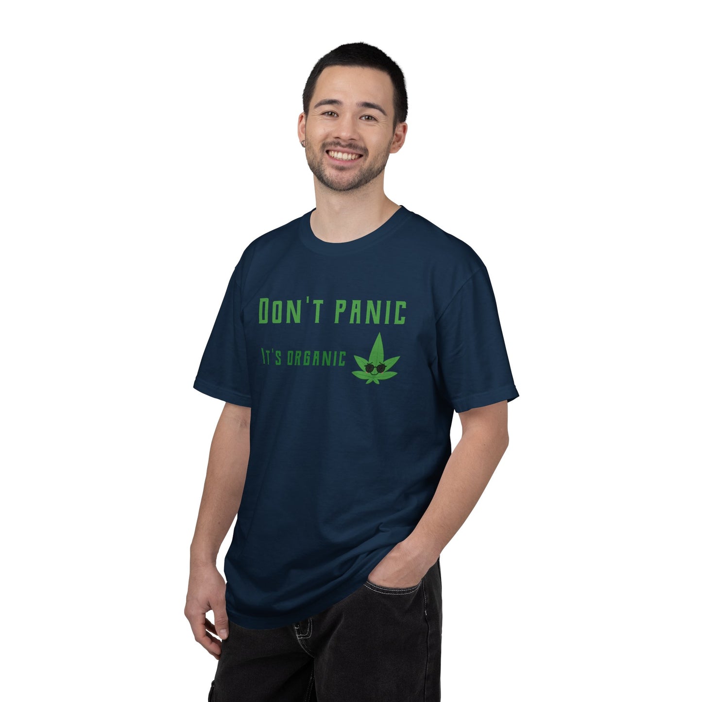 Don't Panic It's Organic T-Shirt — Funny Cannabis Leaf Tee