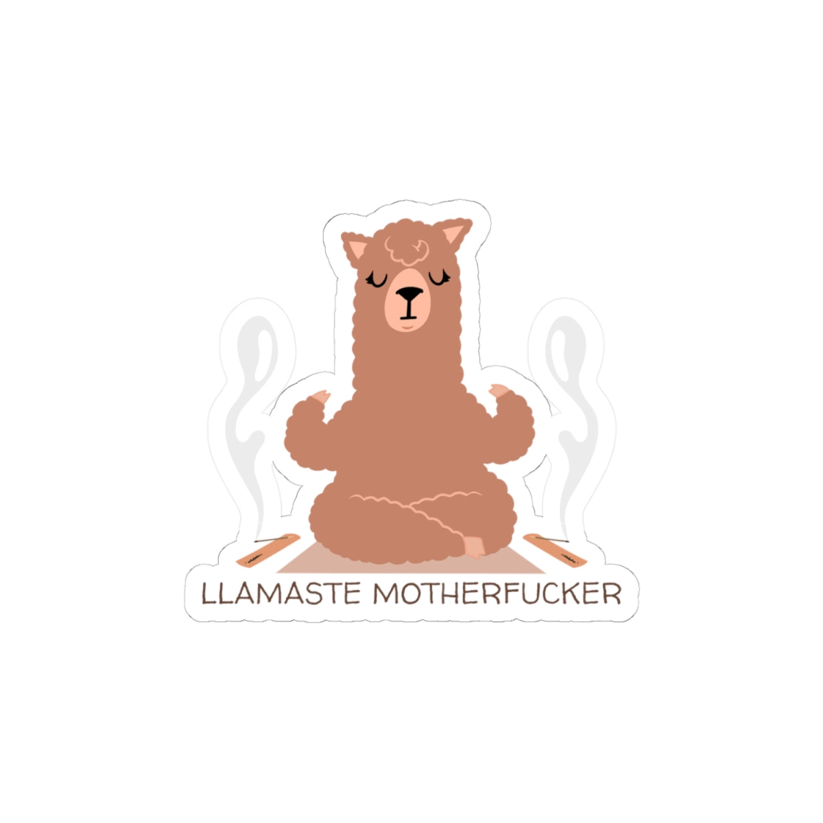 Llamaste Motherfucker Kiss-Cut Sticker — Funny Yoga Llama Decal