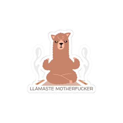 Llamaste Motherfucker Kiss-Cut Sticker — Funny Yoga Llama Decal