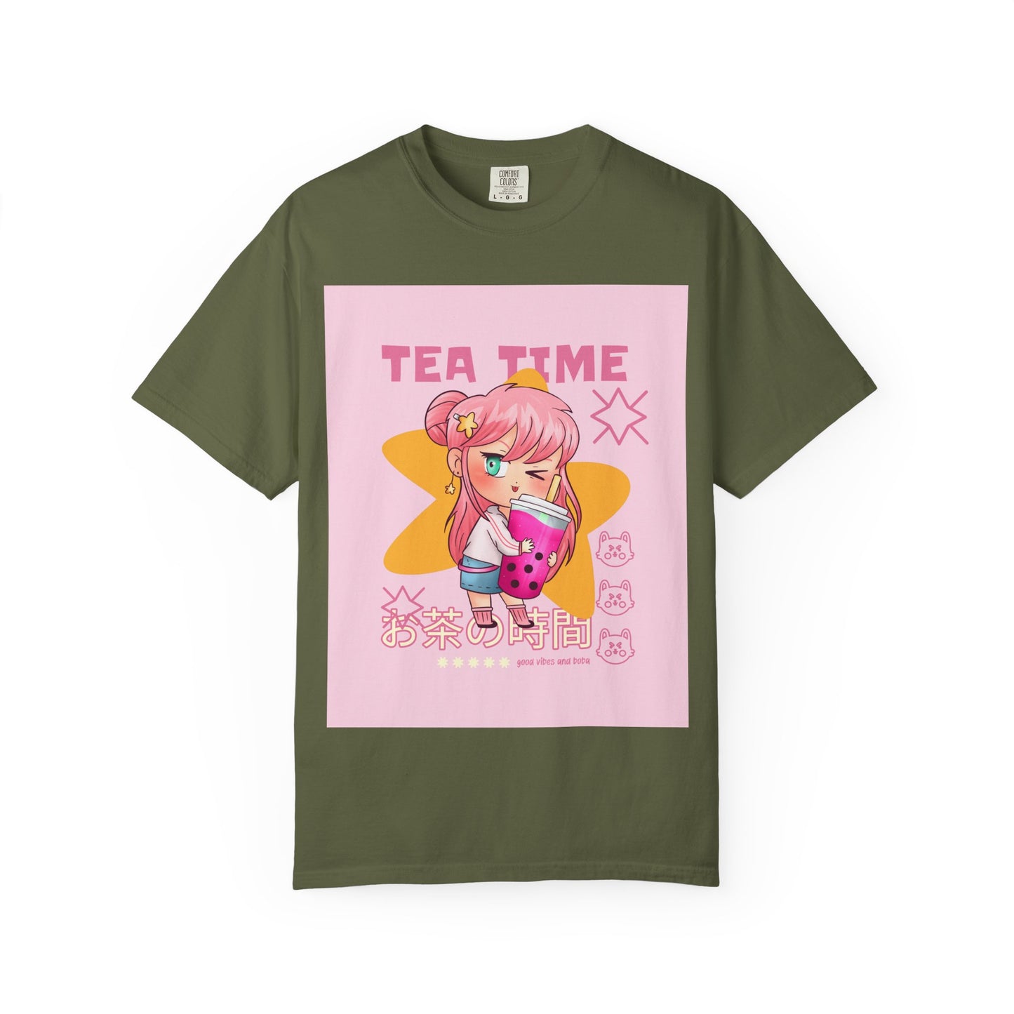 BobbaTea Time Cute Kawaii Anime Girl T-Shirt