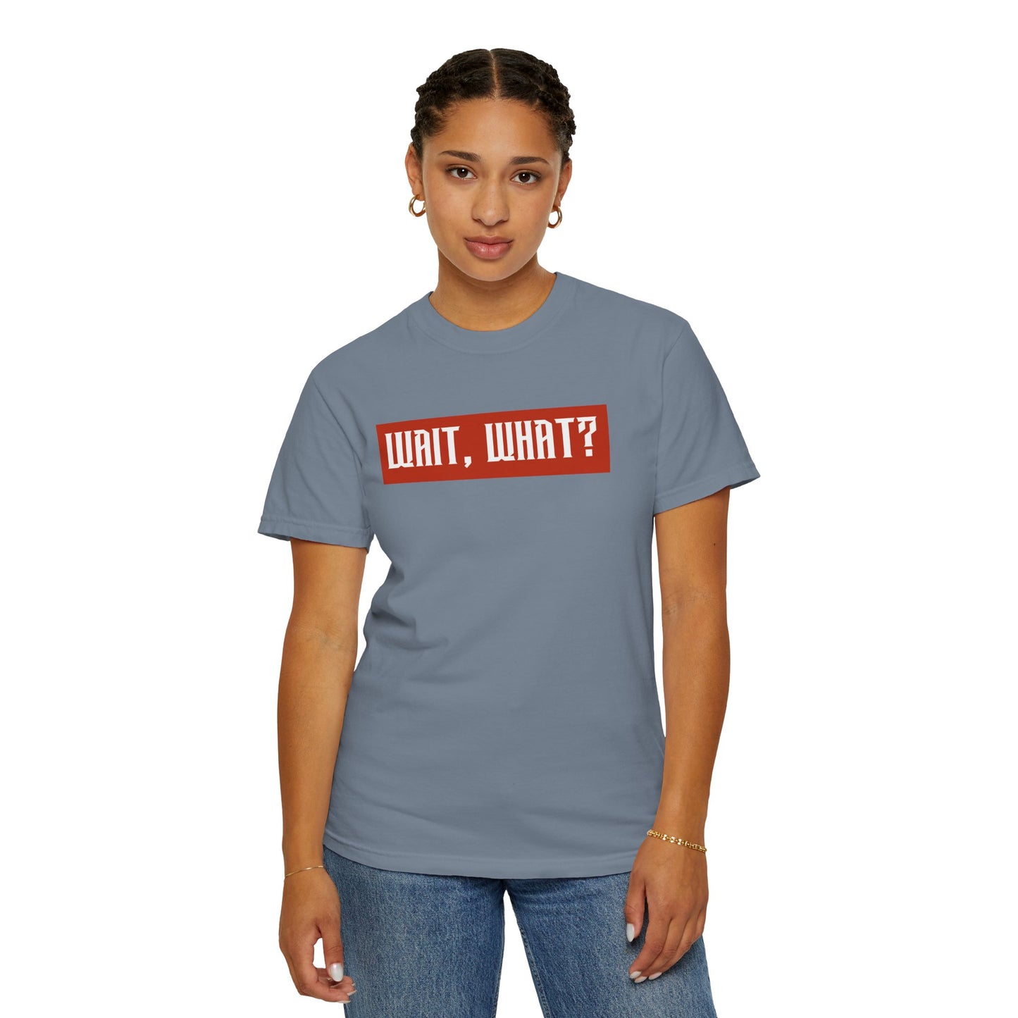 Wait, What? T-Shirt — Retro Red Box Graphic Tee