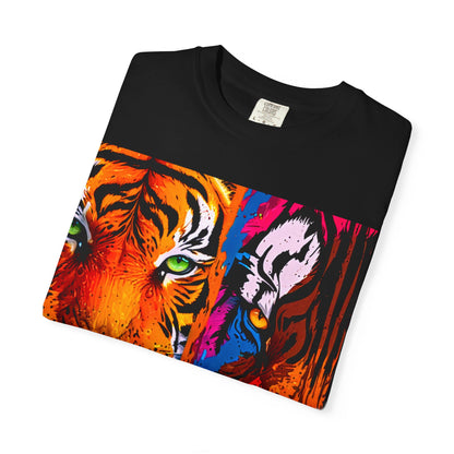 Vibrant Tiger Graphic Tee, Unisex T-shirt, Trendy Casual Wear, Wildlife Lover Gift, Summer Style, Festival Apparel