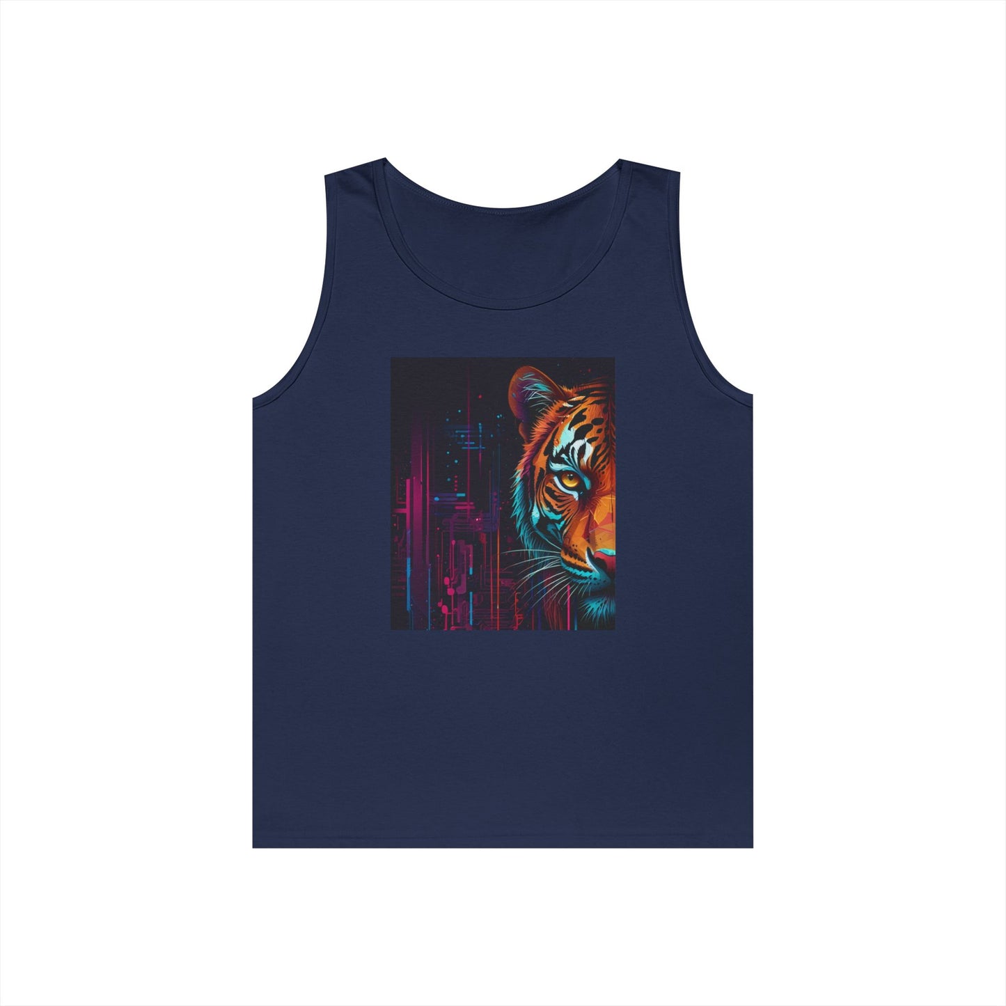 Fierce Tiger Graphic Tank Top - Unisex Summer Wear, Workout Top, Festival Outfit, Streetwear, Animal Lover Gift