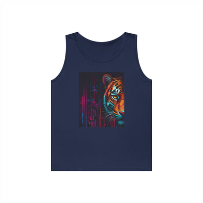 Fierce Tiger Graphic Tank Top - Unisex Summer Wear, Workout Top, Festival Outfit, Streetwear, Animal Lover Gift