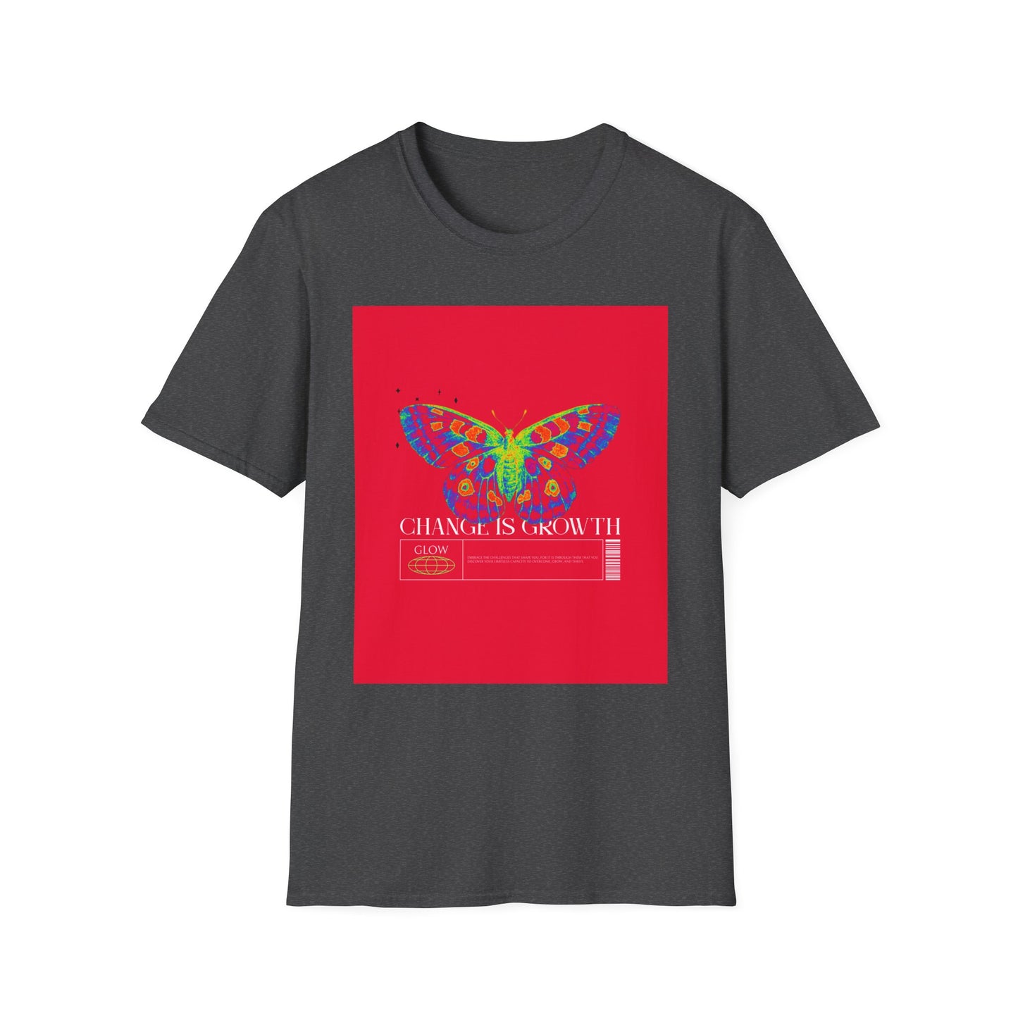 Butterfly Growth T-Shirt — Colorful 'Change Is Growth' Inspirational Tee