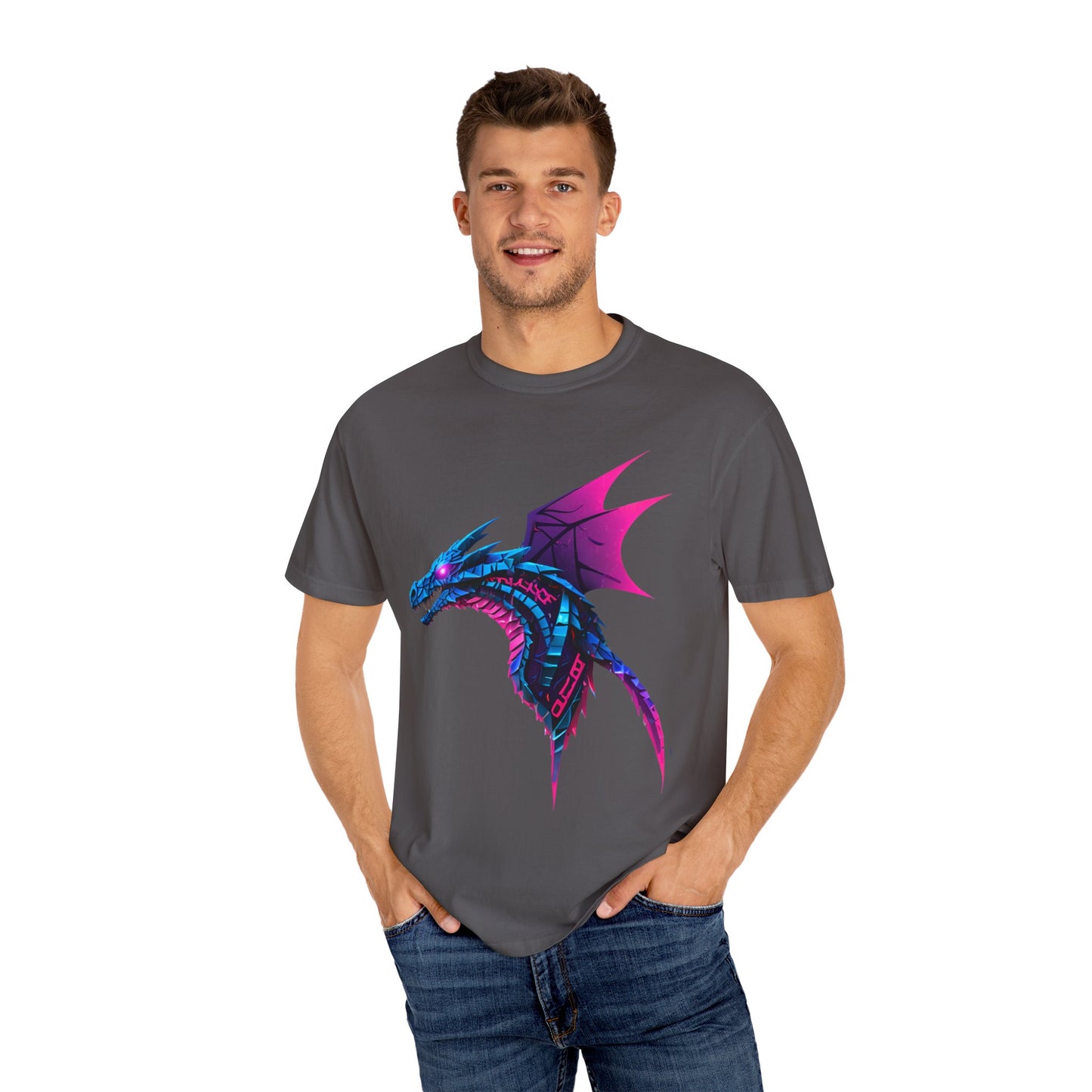 Vibrant Dragon T-shirt, Unisex Graphic Tee, Fantasy T-shirt, Gift for Gamers, Dragon Lover Apparel