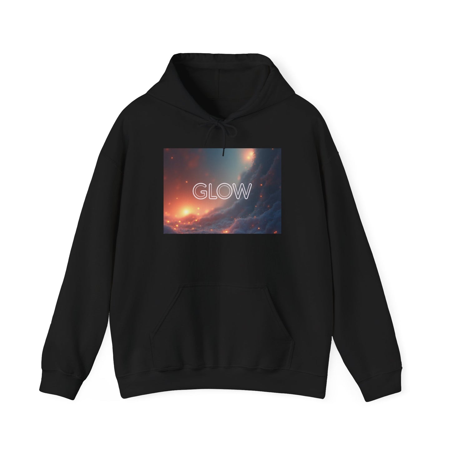 Glow Space Hoodie — Cosmic Typography Pullover