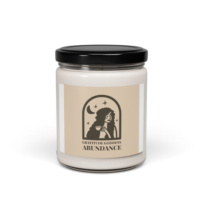 Abundance Scented Soy Candle — Gratitude Goddess Aromatherapy (9oz)