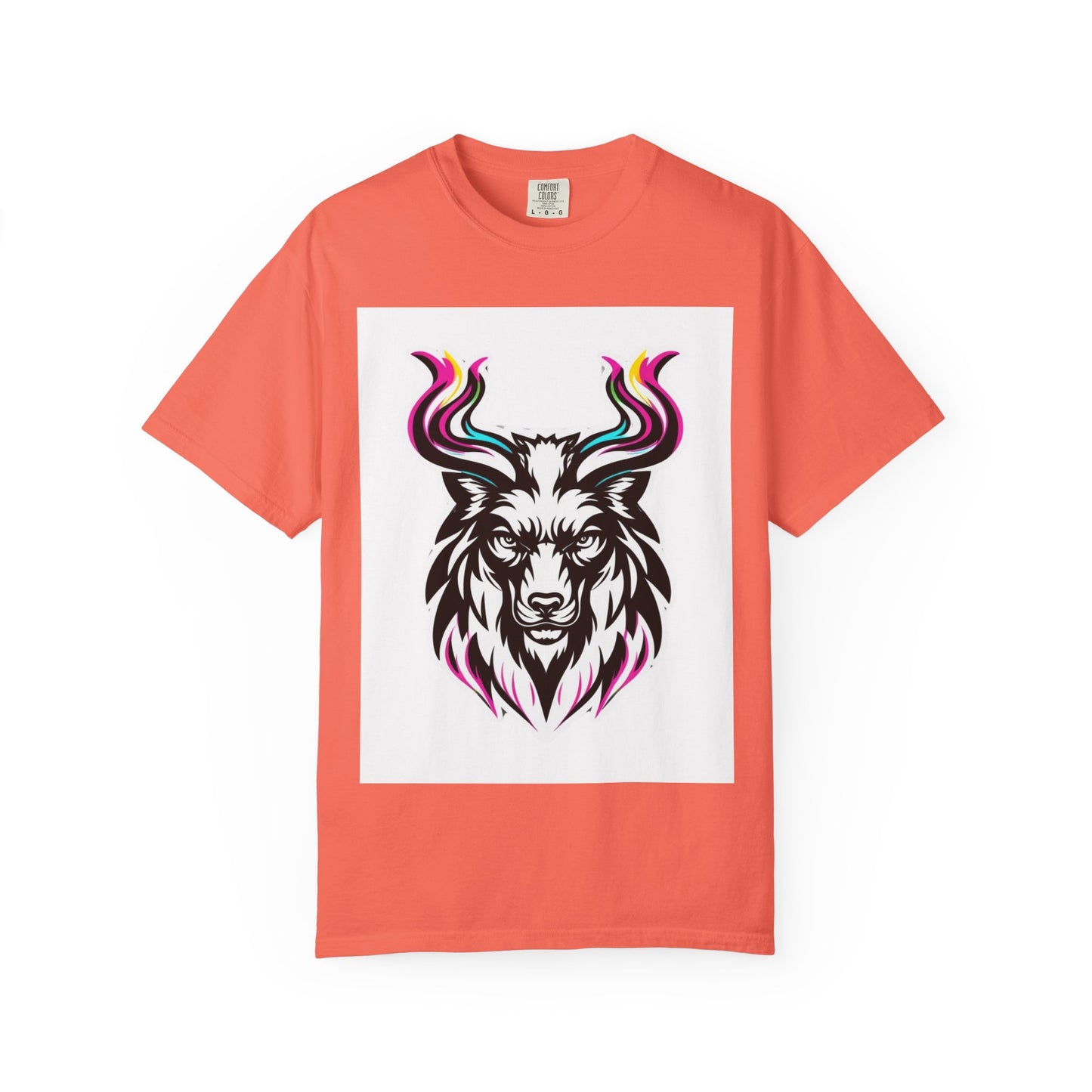 Colorful Graphic Tee with Animal Design, Unisex Garment-Dyed T-Shirt, Casual Wear, Gift for Animal Lovers, Summer Fashion