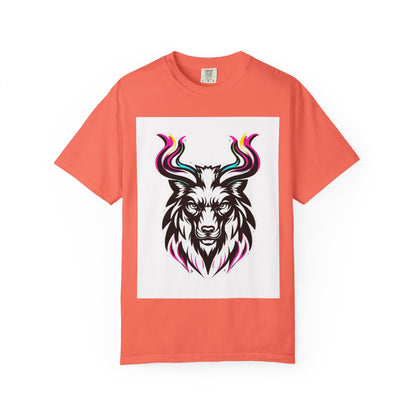 Colorful Graphic Tee with Animal Design, Unisex Garment-Dyed T-Shirt, Casual Wear, Gift for Animal Lovers, Summer Fashion