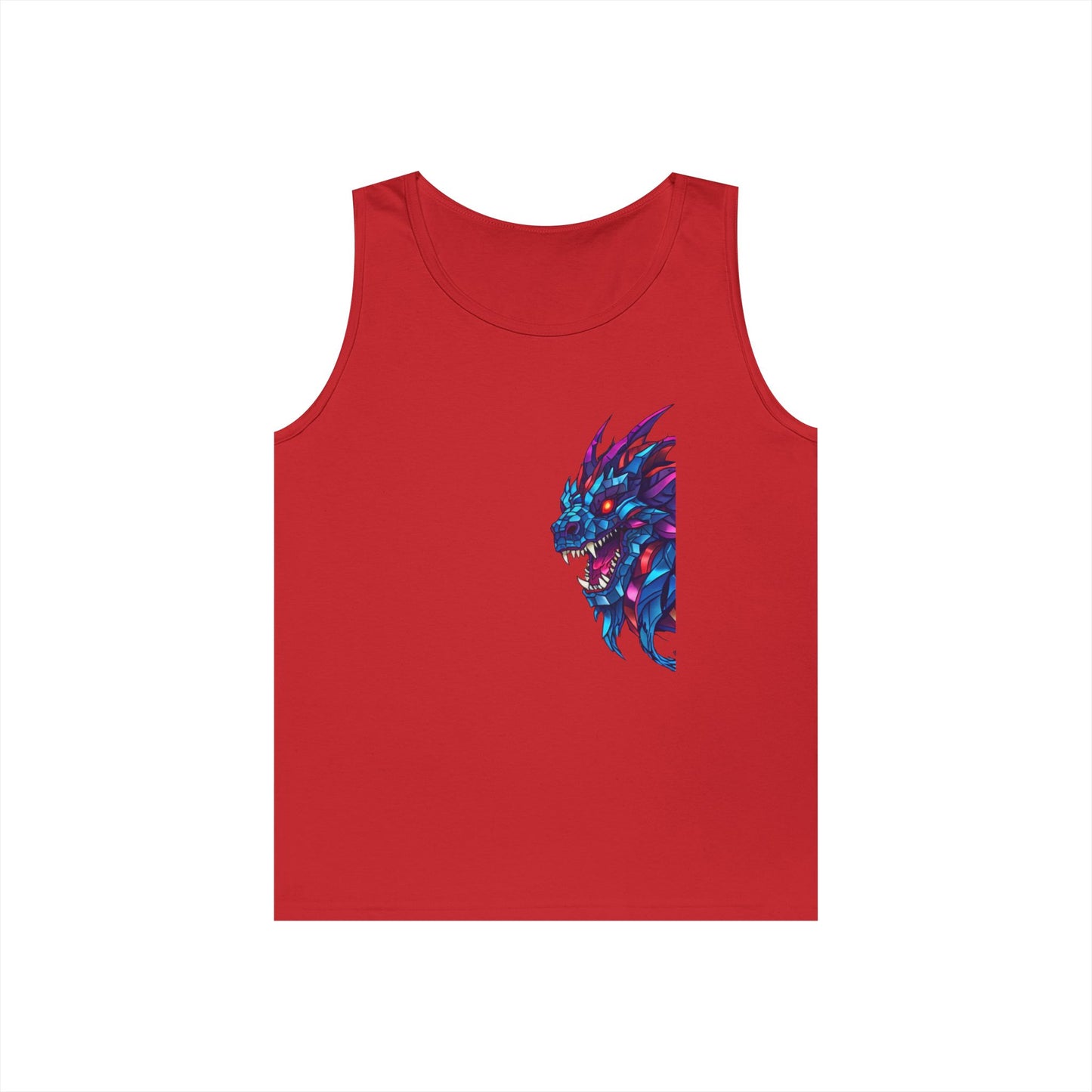 Fierce Lion Graphic Tank Top, Unisex Heavy Cotton Sleeveless Tee, Festival Wear, Summer Style, Gift for Animal Lovers