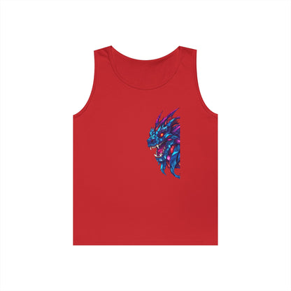 Fierce Lion Graphic Tank Top, Unisex Heavy Cotton Sleeveless Tee, Festival Wear, Summer Style, Gift for Animal Lovers