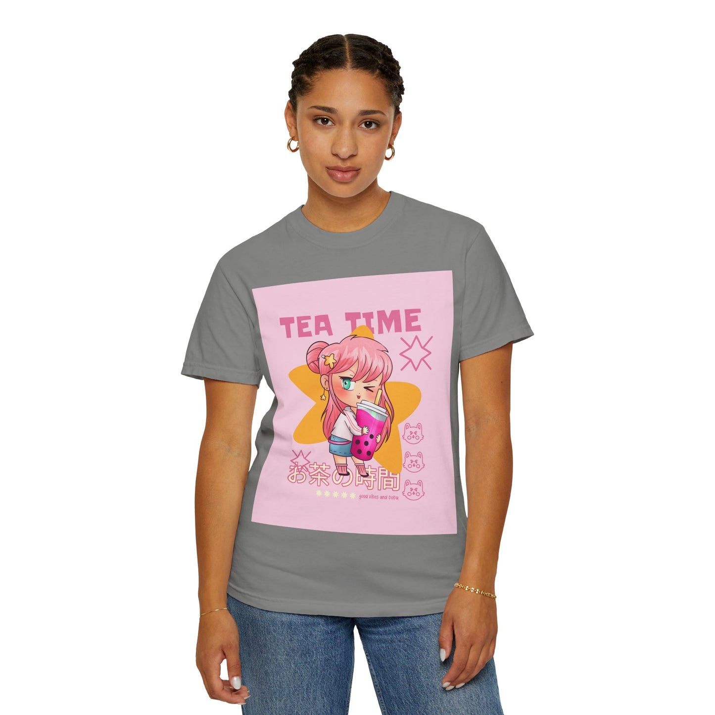 BobbaTea Time Cute Kawaii Anime Girl T-Shirt