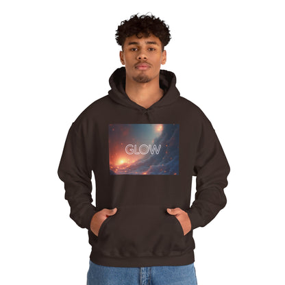 Glow Space Hoodie — Cosmic Typography Pullover