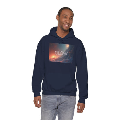Glow Space Hoodie — Cosmic Typography Pullover