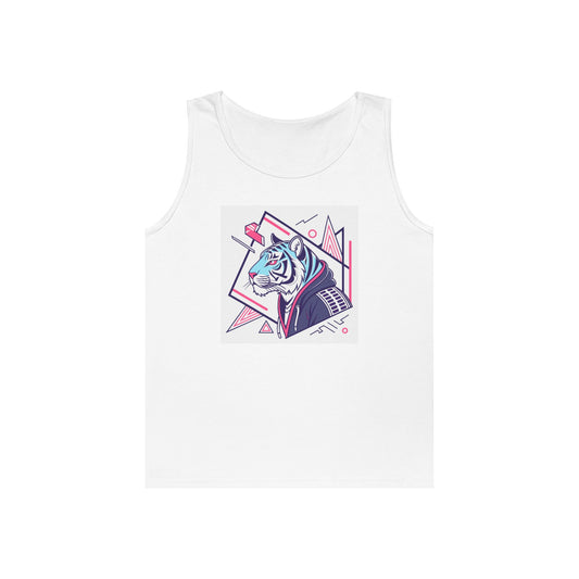 Bold Tiger Graphic Tank Top, Unisex Casual Wear, Summer Outfit, Graphic Tee for Men and Women, Cool Gift Idea, Streetwear Style