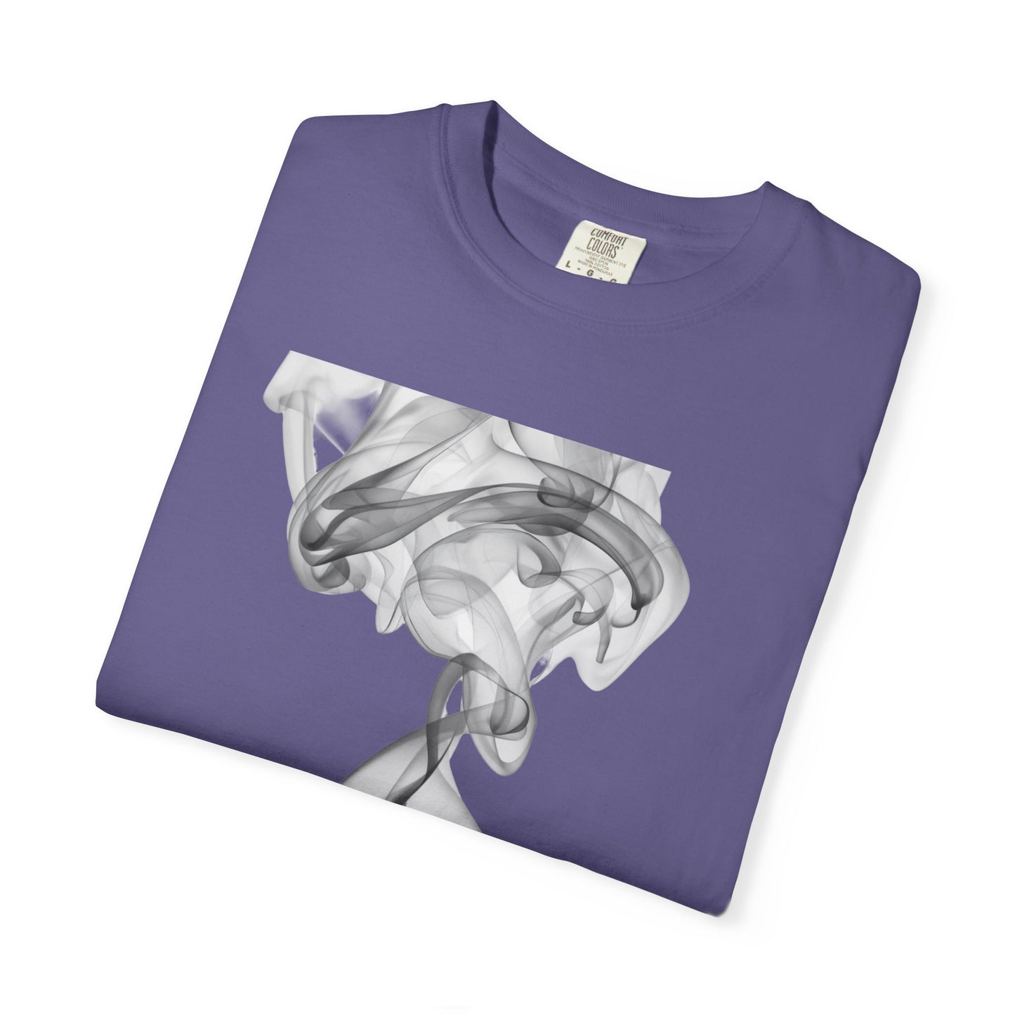 Smoke Art T-Shirt — Minimal Monochrome Smoke Print Tee