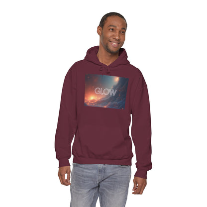 Glow Space Hoodie — Cosmic Typography Pullover