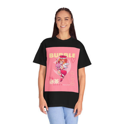 Bubble Tea Girl Anime T-Shirt — Kawaii Pink Graphic Tee
