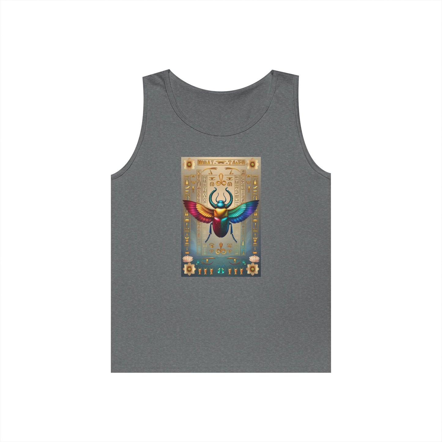 Vibrant Scarab Tank Top for Creatives, Unisex Fashion, Graphic Tees, Summer Wardrobe Essential, Unique Gift Idea