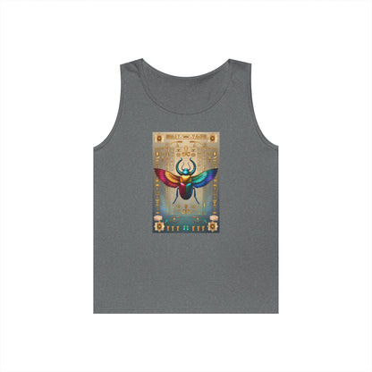 Vibrant Scarab Tank Top for Creatives, Unisex Fashion, Graphic Tees, Summer Wardrobe Essential, Unique Gift Idea