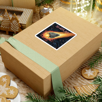 31-ATLAS Retro Sci‑Fi Kiss-Cut Sticker