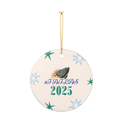 2025 Spaceship Ceramic Ornament — '3FATLAS' Holiday Tree Keepsake
