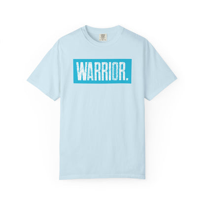 Warrior Graphic T-Shirt — Bold Blue Box Logo Tee